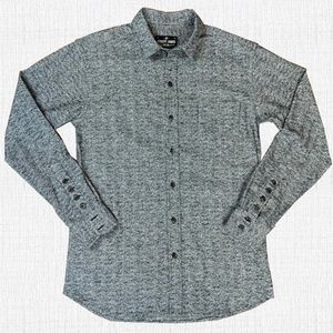 DYLAN-  HEAVY BLK WHITE HEATHER FLANNEL SHIRT